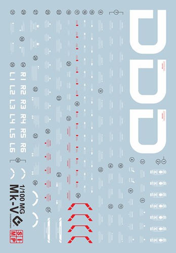 包邮 EVO MG 1/100 ORX-013 高达 MK-V MKV MK5 PB限定 荧光 水贴
