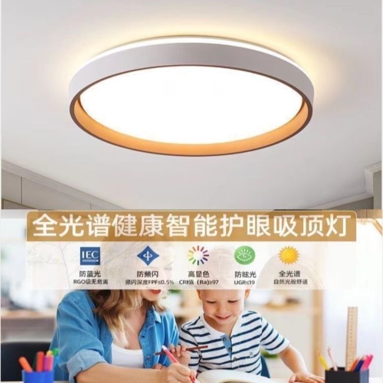 LED护眼卧室灯超薄客厅灯温馨遥控网红书房餐厅走廊过道吸顶灯
