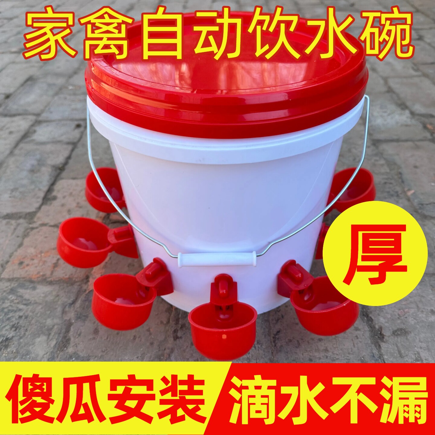 养殖鸡用自动饮水喂食槽一体