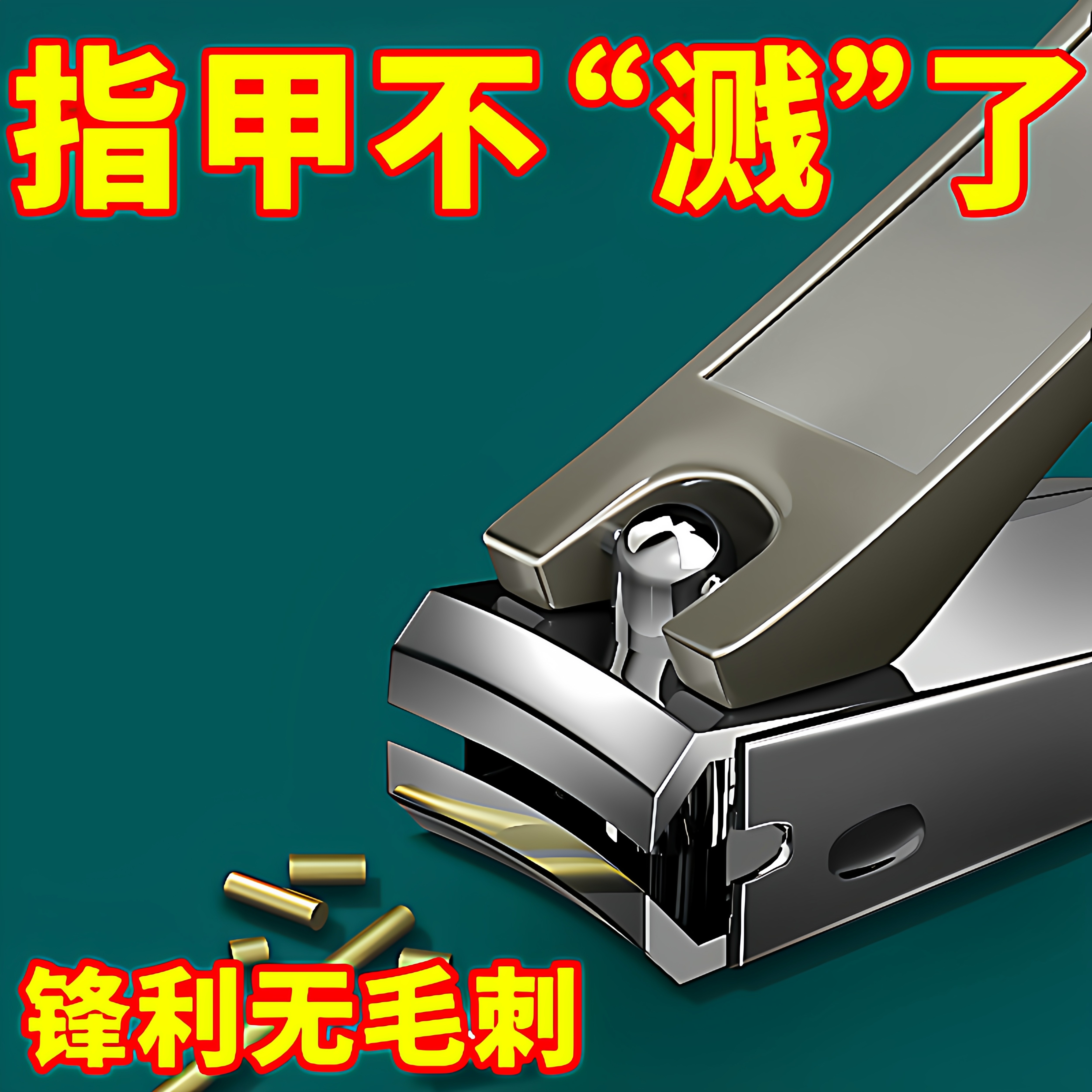 防飞溅指甲刀脚趾甲剪套装家用指甲护理修甲工具单个斜口鹰嘴钳高
