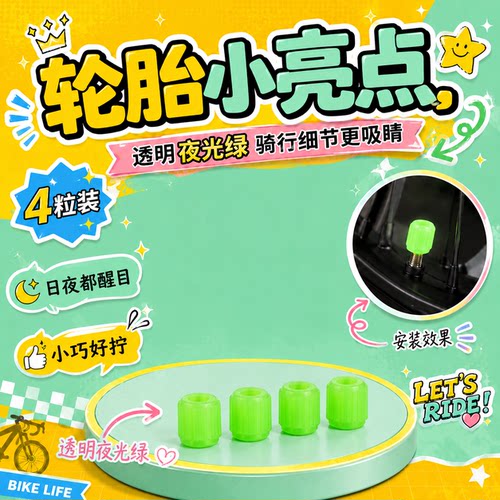 夜光气门嘴通用电动车气门嘴芯