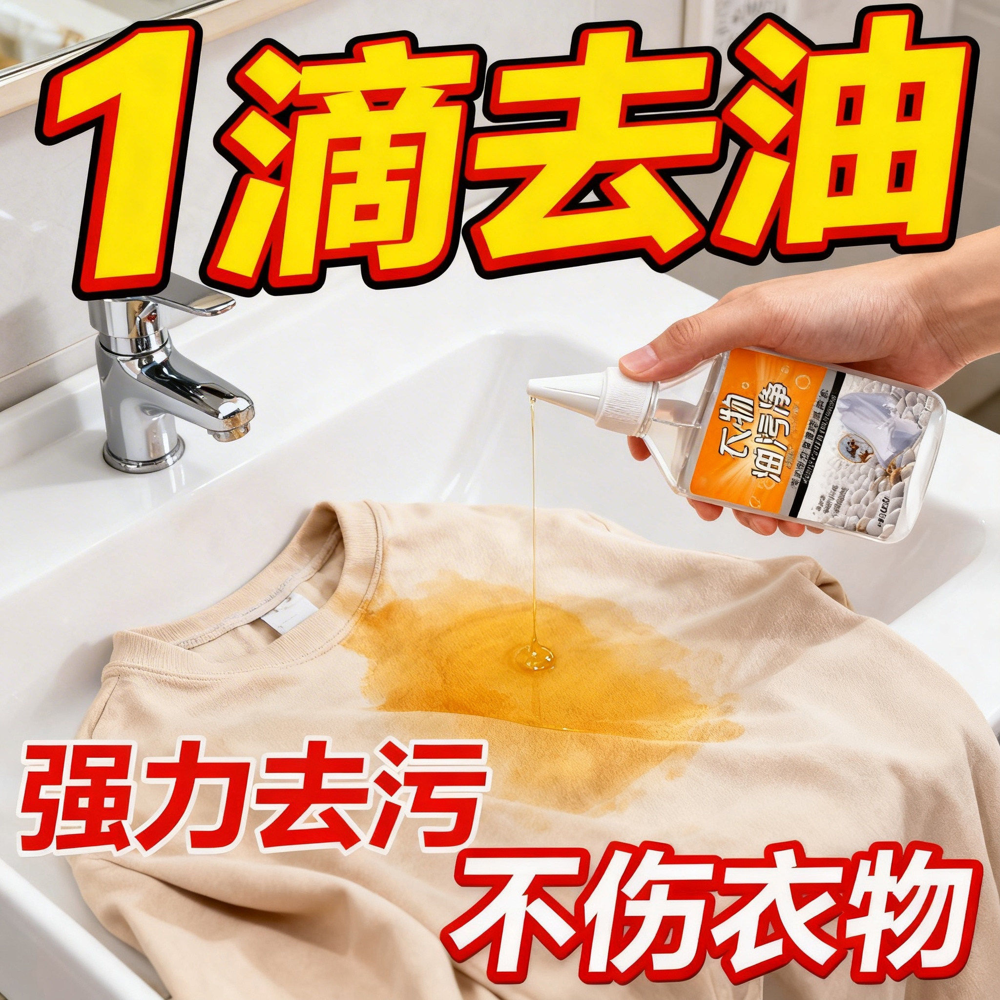 衣物油污净家用去油衣物除污油清剂去污香型清洁剂油渍