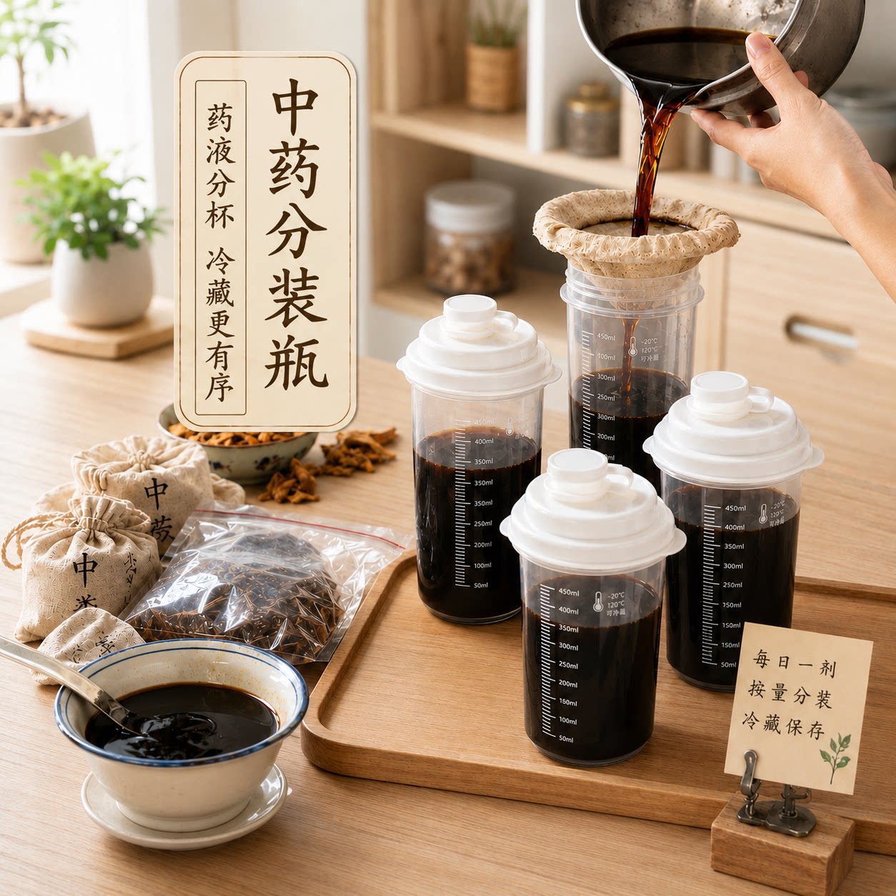中药分装瓶带刻度密封可微波