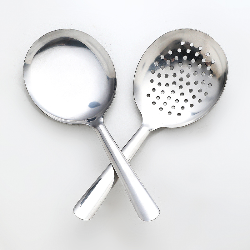 304不锈钢分餐勺子金色大号家用大饭勺汤勺漏勺酒店专用的公用勺