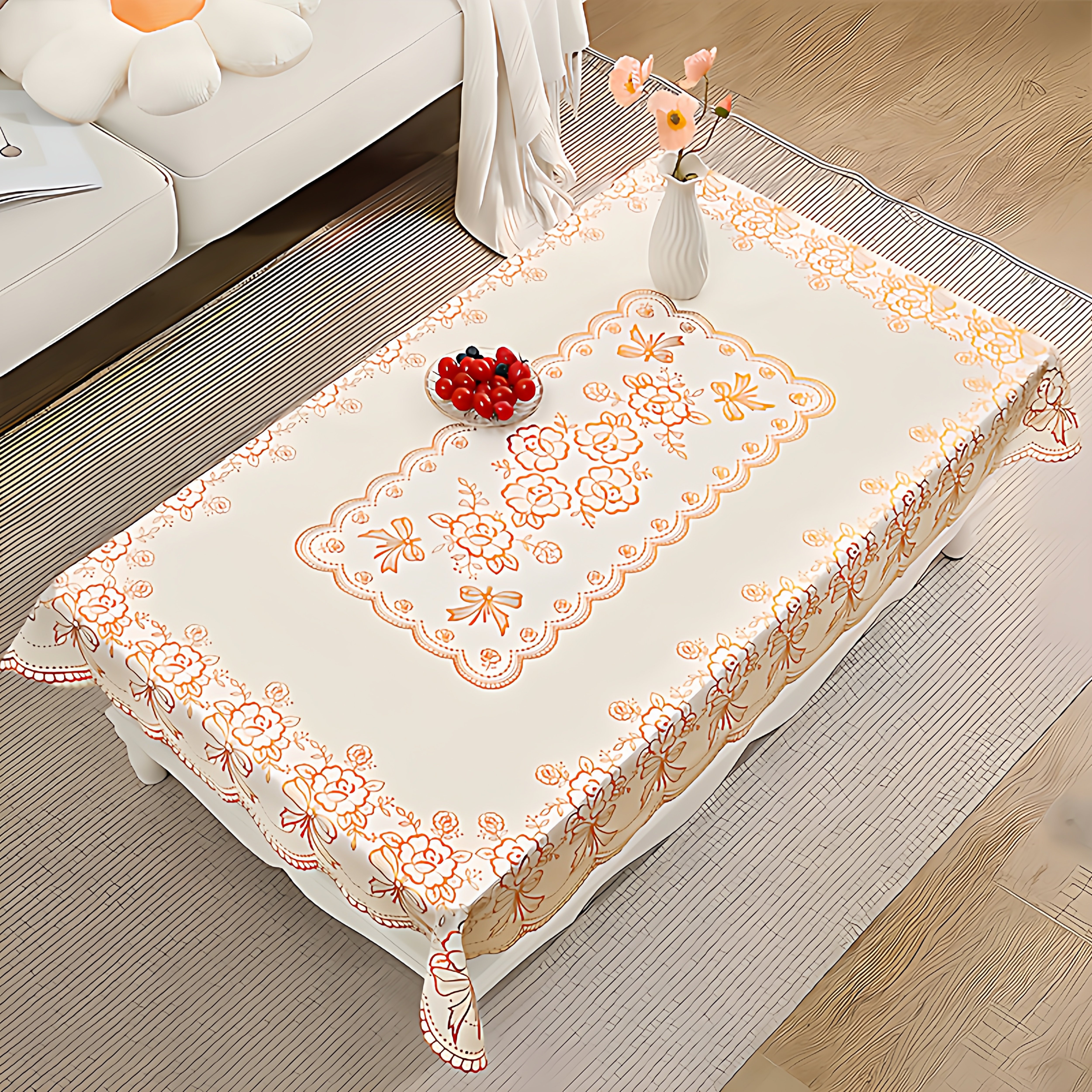 桌布防水防油免洗防烫长方形餐桌布茶几垫塑料台布套客厅烫金桌布,居家布艺,桌布,淘宝优惠券,粉丝福利购,淘宝优惠卷