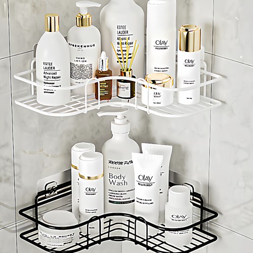 卫生间置物架厕所洗手间免打孔壁挂三角架浴室洗漱台化妆品收纳架