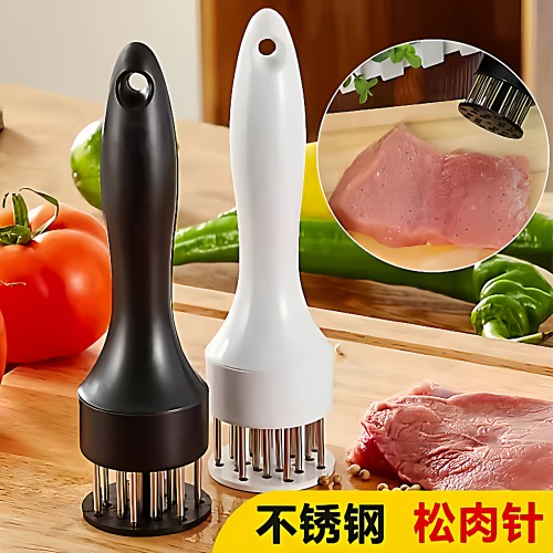 不锈钢断筋松肉针牛排扎孔器 猪扒鸡排敲肉锤家用猪皮插