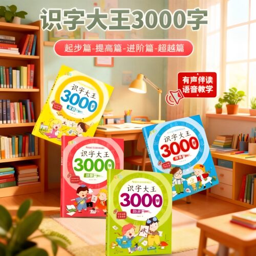 幼儿童识字大王3000字认知启蒙看图识字幼儿园语文识字教材小学生