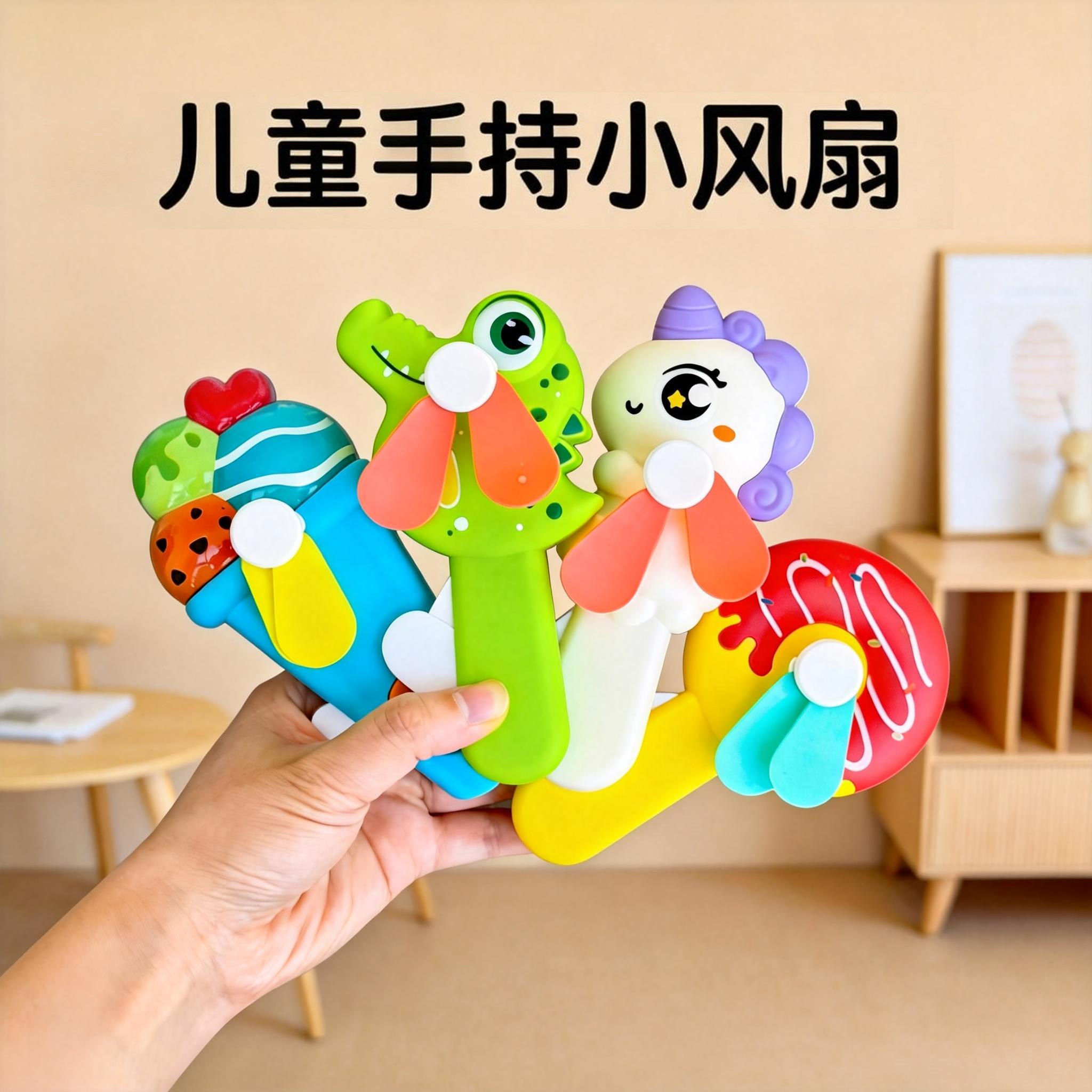 手动小风扇手压便携式手持儿童玩具手摇迷你风扇随身按压新型