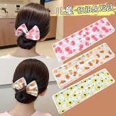 儿童魔术扭扭夹盘发神器新款 可爱蝴蝶结丸子头发带小女孩发卡发箍