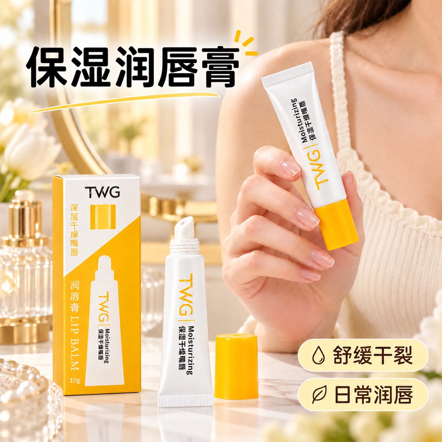 保湿润唇膏男女舒缓修护唇膏清爽保湿滋润补水去死皮防干裂