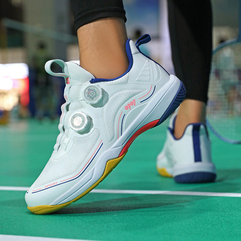 新款乒乓球鞋旋转扣羽毛球鞋男女户外运动跑步鞋网球训练鞋碳板底