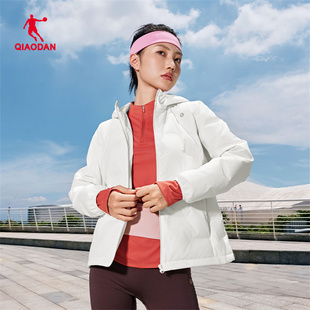 乔丹羽绒服女款2025冬季轻薄连帽防风保暖运动外套女QDBGM2254060