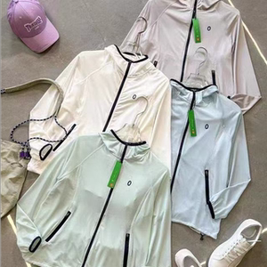 1083夏季女提花镂空网眼冰感尼龙纤维弹力纯色连帽皮肤衣防晒衣