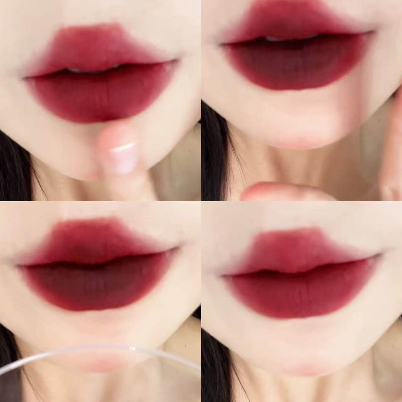 姨妈色口红女深红色持久防水不易掉色不沾杯学生党淡妆肉桂豆沙色