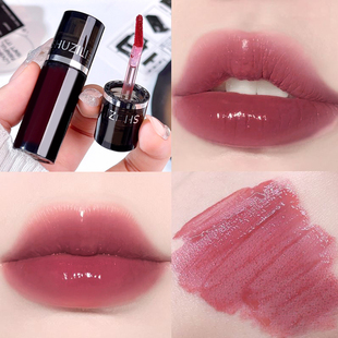 口红唇釉不易掉色不沾杯亮橘色橙色正红色女黄黑皮学生党素颜显白