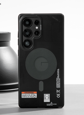 新款三星GalaxyS25Ultra磨砂黑手机壳个性s24ultra磁吸机械暗黑适用三星GalaxyS23ultra防摔小众三星保护套男