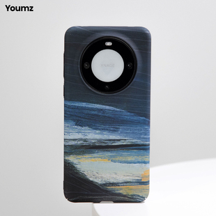 落日海风油画华为mate60pro+手机壳MATE70PRO磨砂硬壳mate40超薄肤感mate50全包防摔p70ultra创意rs非凡大师
