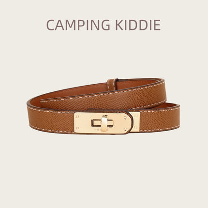 CAMPING KIDDIE皮带女真皮百搭大衣配裙子连衣裙收腰细款西装腰带