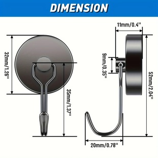 Family Magnetic Hooks Heavy Duty, 110Lbs Strong Rare Earth