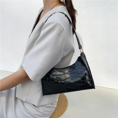 Retro Alligator Pattern Female Small Handbags and Purse Arm