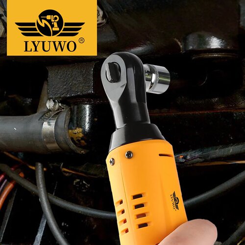 LYUWO 12V 3/8 Rechargeable Electric , Ratchet Set, Angle Dr