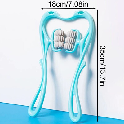 Six-Wheel Manual Cervical Massager for Neck Back Waist - Mu