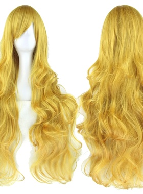 Soowee Curly Long Synthetic Hair Green Wig Hairpiece Pink B