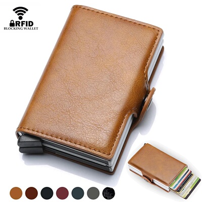 Anti Rfid Carbon Fiber Credit Card Holder Mens Business Vis