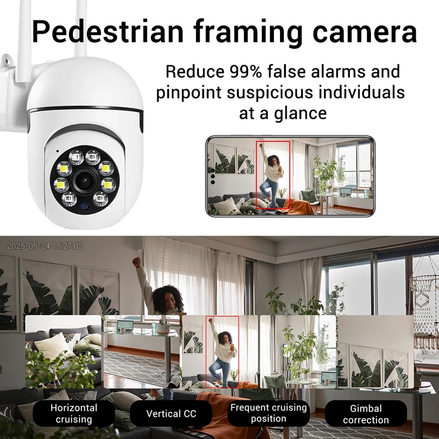 2.4G 8MP Cameras Wifi Video Surveillance IP Indoor Security