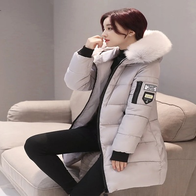 Winter Warm Fur Collar Hooded Women Parka Fashion Comfortab