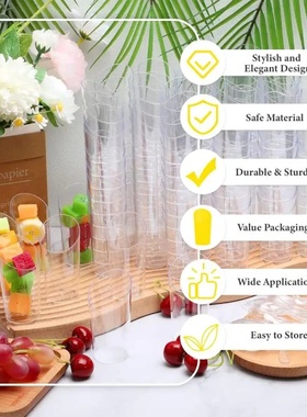 40PCS 80ml Plastic Pudding Cups Ice-Cream Mousse Dessert Pi