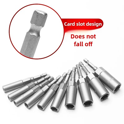 80mm Length Deepen Power Nut Driver Drill Bit Set 5.5-19MM