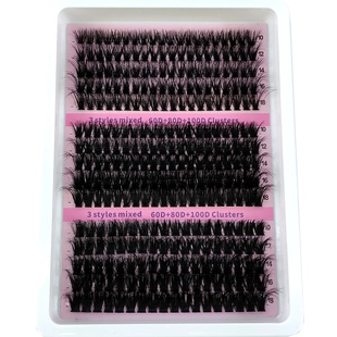 New 15Rows DIY 5D Fluffy Lash Clusters 60D-200D Thick Eyela
