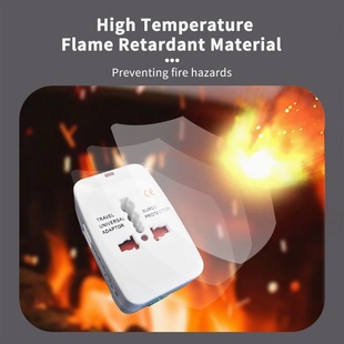 Universal Travel Adapter With 2 USB Ports Power Charger Ada