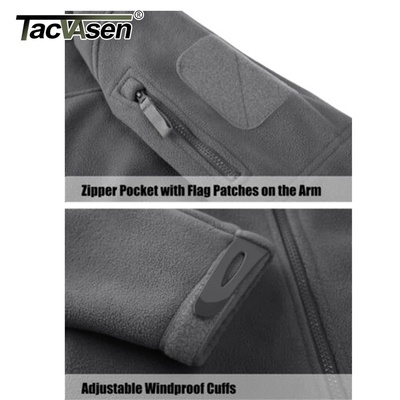 TACVASEN Winter Fleece Jacket Mens Zipper Pockets Work Jack