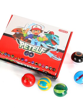 12Pcs/Set Pokemon Poke Ball Figure Toys Anime Pikachu Pocke