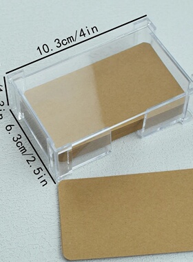 Transparent Acrylic Desktop Business Card Holder with Flip