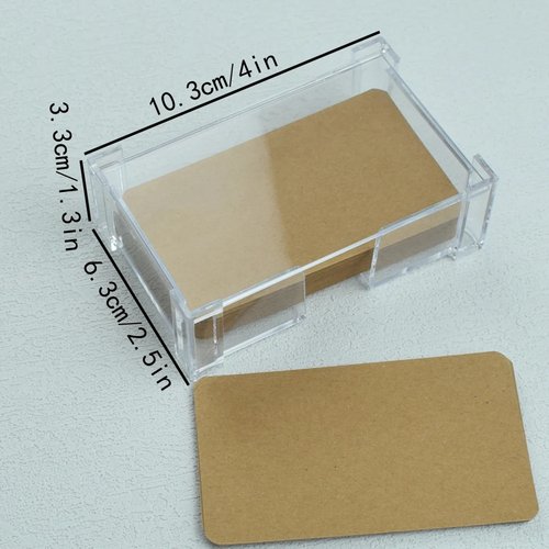 Transparent Acrylic Desktop Business Card Holder with Flip