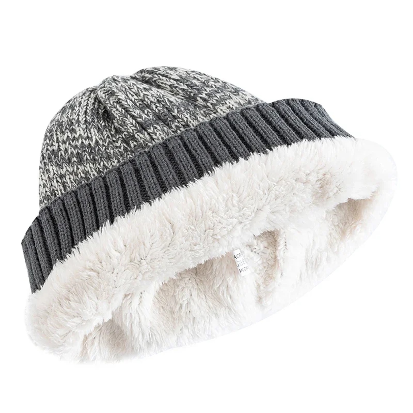 New Unisex Two-Tone Winter Hats Add Fur Lined Men And Women