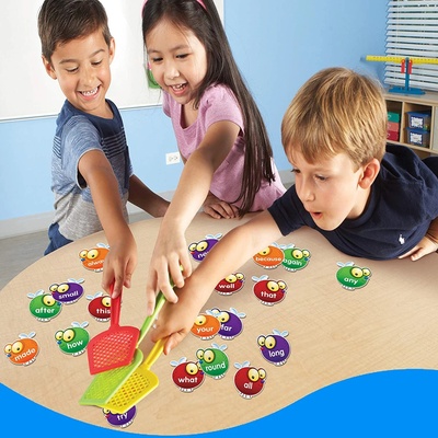 Plastic 4 Pcs Fly Swatter Set for Kids Preschool Classroom