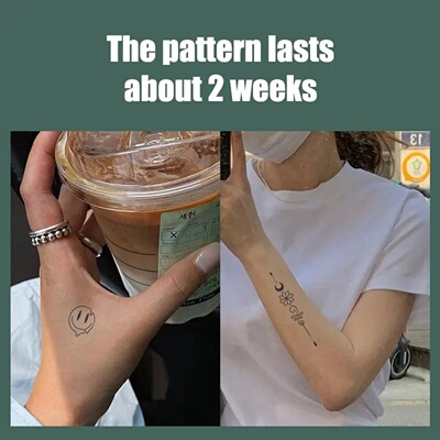 77 Tattoo Stickers With Fresh Herbal Juice, Non Reflective