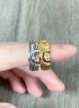 Creative Venus Half Mask Ring For Men Vintage Carving Openi