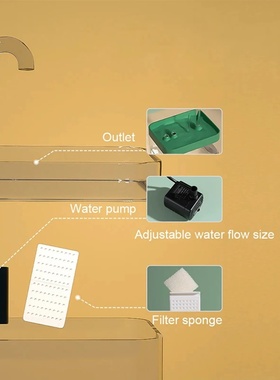 Transparent cat drinking fountain automatic circulating liv