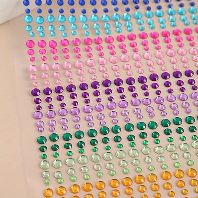 Makeup Diamond Stickers Colorful Sparkling 3D Jewelry Pearl