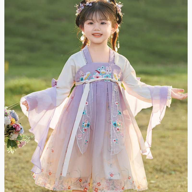 连衣裙汉服嘟嘟家女童春秋中式