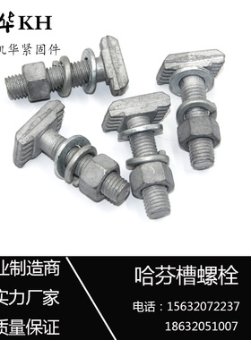 哈芬槽螺栓M12M14M16玻璃幕墙用T型螺栓3823-5025-5234预埋槽螺丝