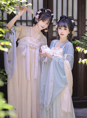 青青子衿【时夏】刺绣唐制齐胸襦裙汉元素国风日常吊带裙女春夏款