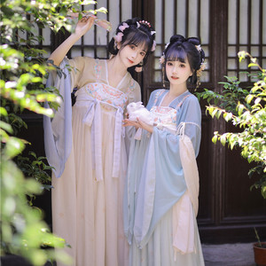 青青子衿【时夏】刺绣唐制齐胸襦裙汉元素国风日常吊带裙女春夏款