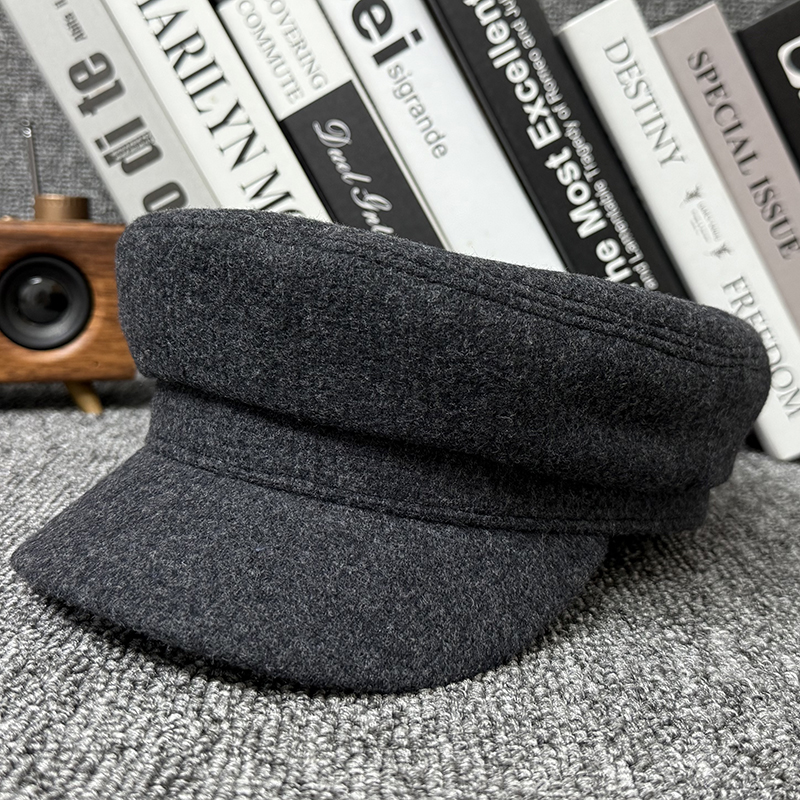 羊毛呢男士时尚百搭海军帽